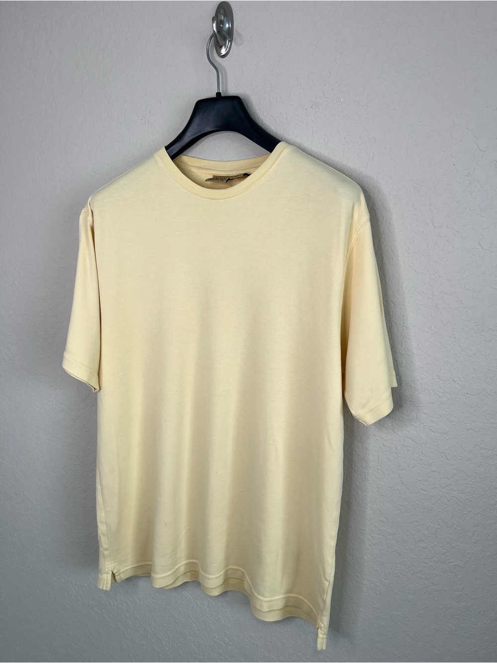 Jos. A. Bank Light Yellow Crew Neck Tee